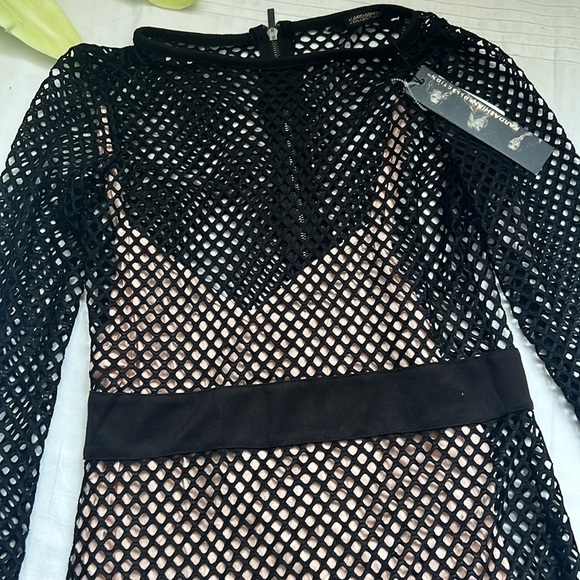 NWT Kardashian Kollection Net Mesh Dress - Picture 8 of 11